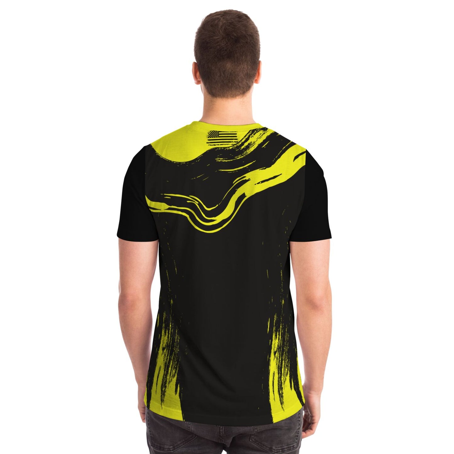 Wrestling Black and Neon Green Abstract All Over Print Premium T-shirt