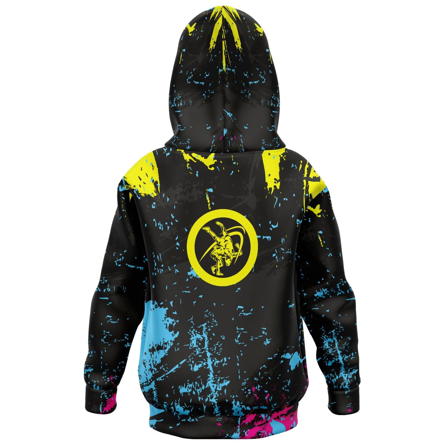 4Wrestlers Midnight Splatter Youth Wrestling Athletic Kids Hoodie - AOP