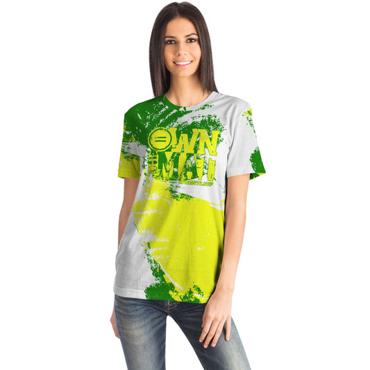 4Wrestlers Green Lime-Green Splatter Wormens Wrestling All Over Print T-shirt