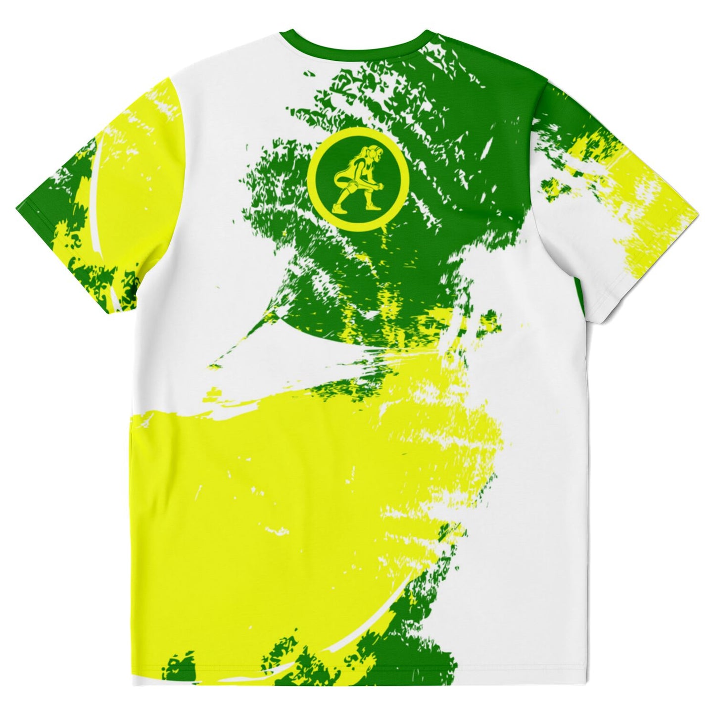 4Wrestlers Green Lime-Green Splatter Wormens Wrestling All Over Print T-shirt