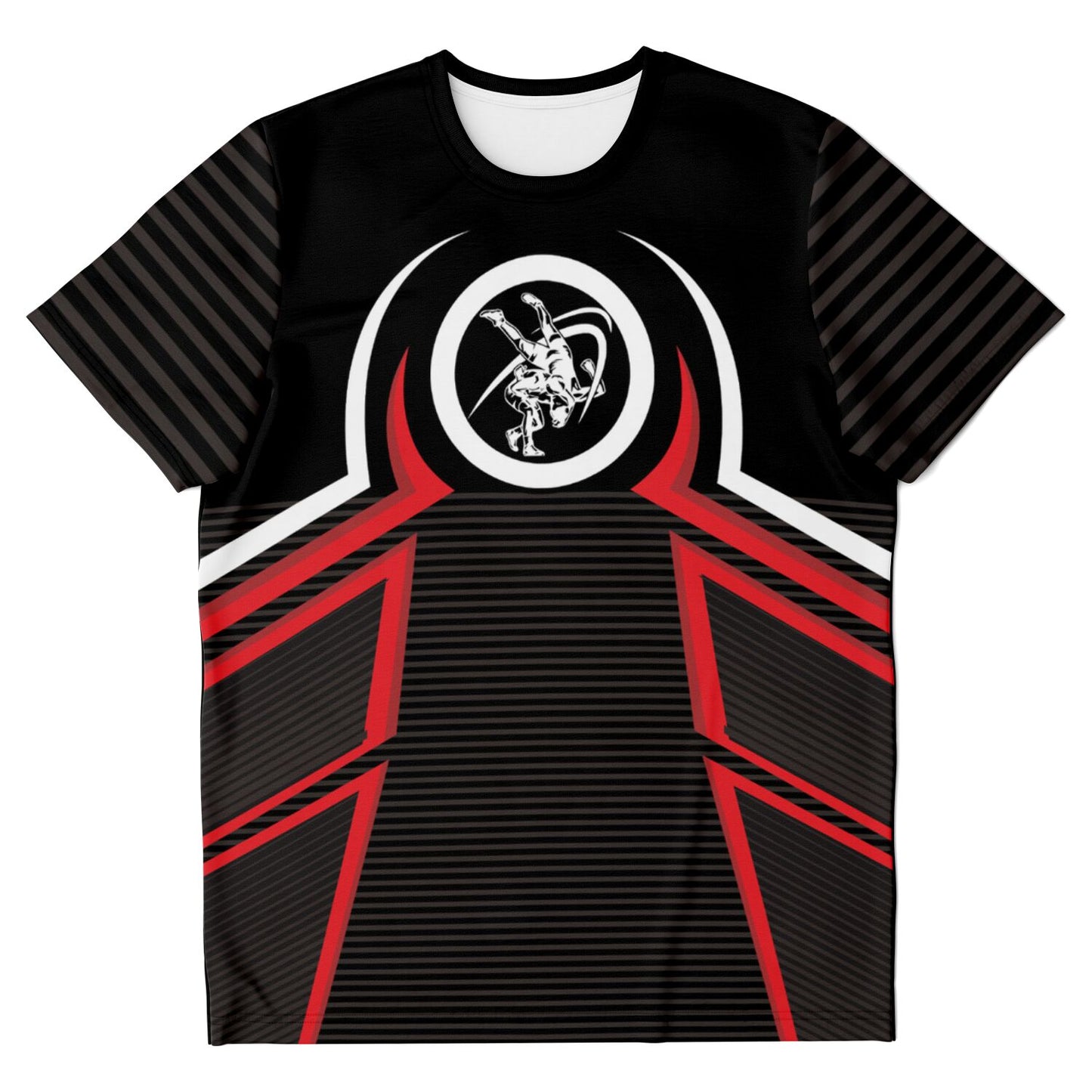 4Wrestlers Red, White and Black All Over Print Premium T-shirt
