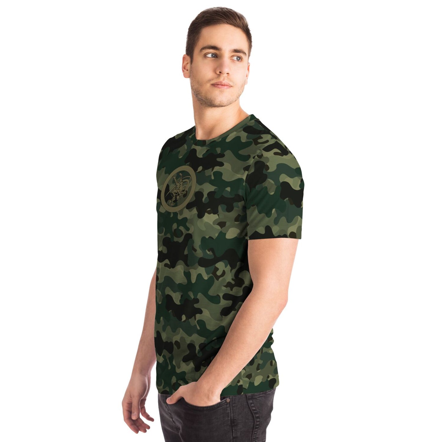 4Wrestlers Hunting Camo All Over Print Premium T-shirt
