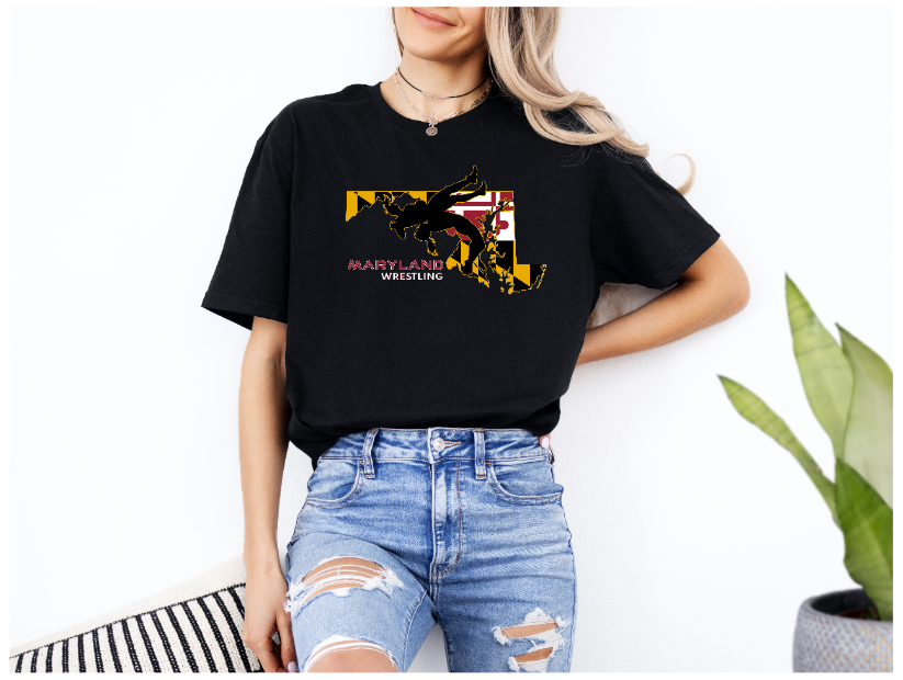 Maryland High School Girls Wrestling Marylander State Flag design Unisex Softstyle T-Shirt