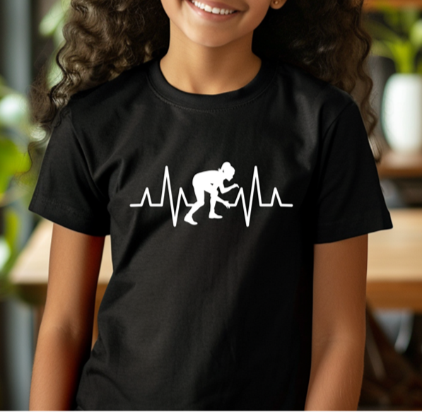 Girls Wrestler Gift Female Youth Freestyle Wrestling T-Shirt Kids Wrestler Tee