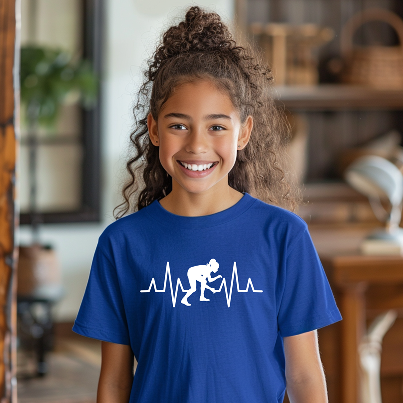 Girls Wrestler Gift Female Youth Freestyle Wrestling T-Shirt Kids Wrestler Tee