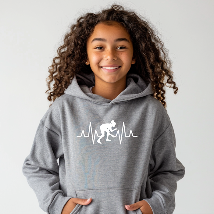 Girls Wrestling Women Wrestler Gift Female Wrestle Youth Hoodie Heavy Blend Hooded Sweatshirt
