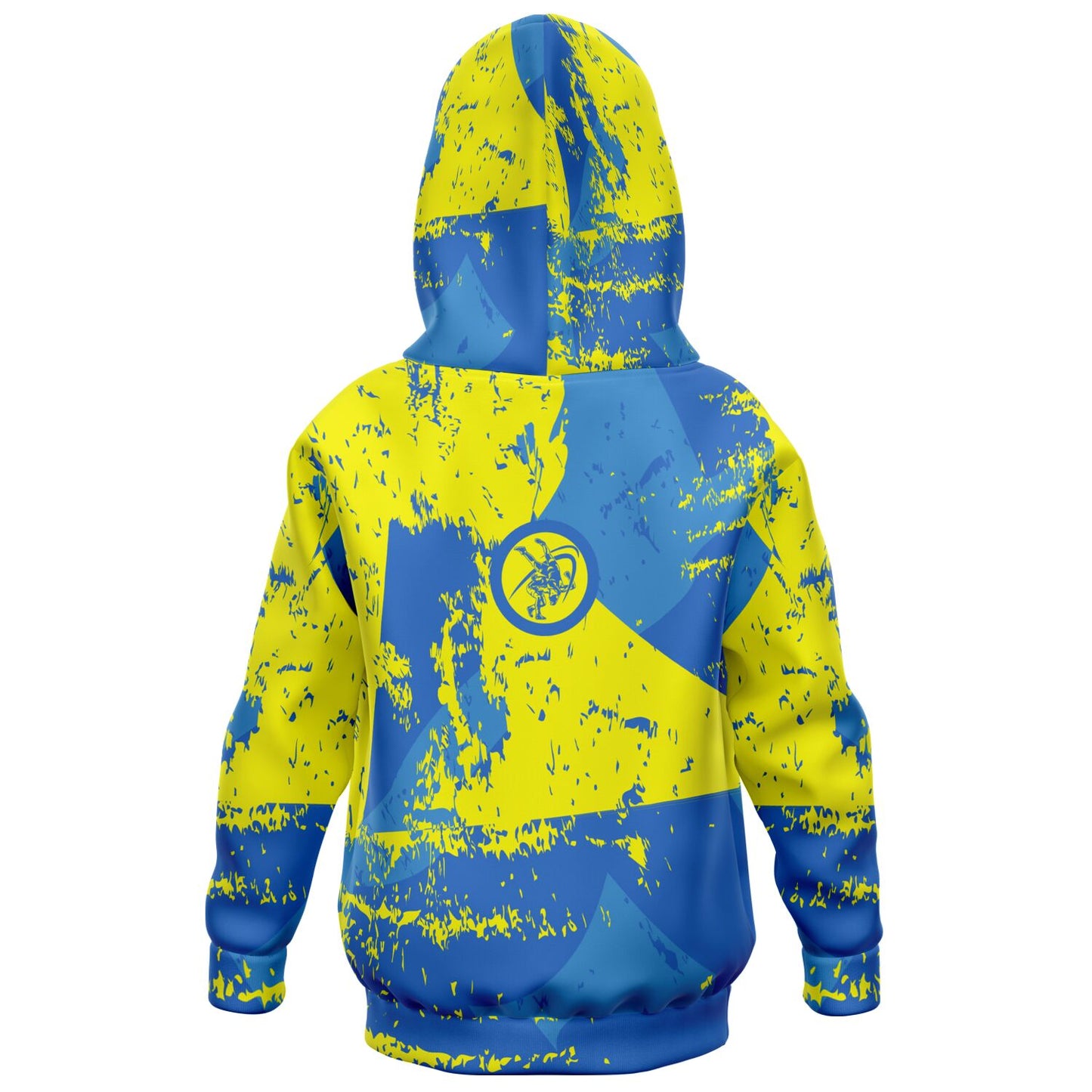 4Wrestlers Youth Wrestling Blue & Yellow Athletic Kids Hoodie - AOP