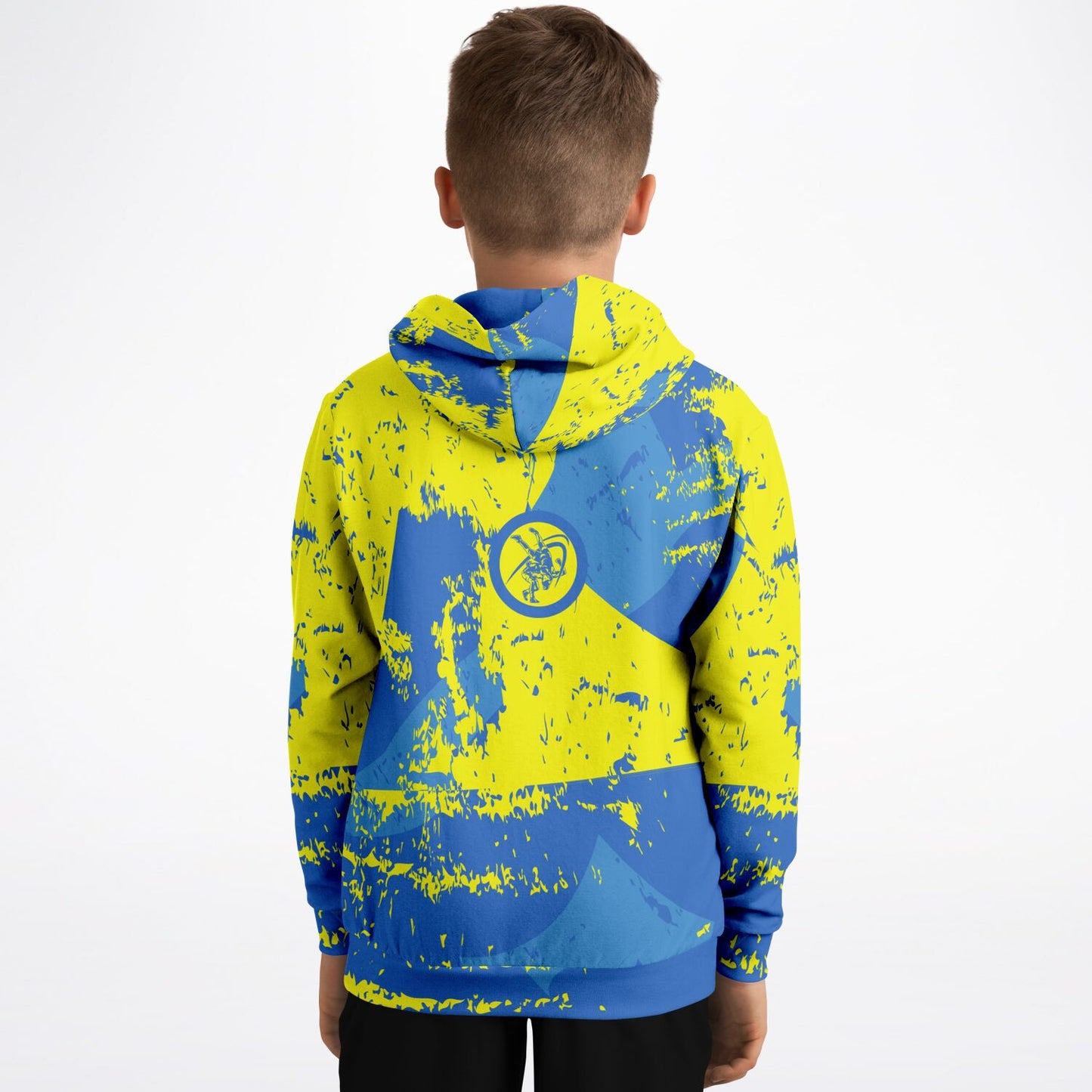4Wrestlers Youth Wrestling Blue & Yellow Athletic Kids Hoodie - AOP