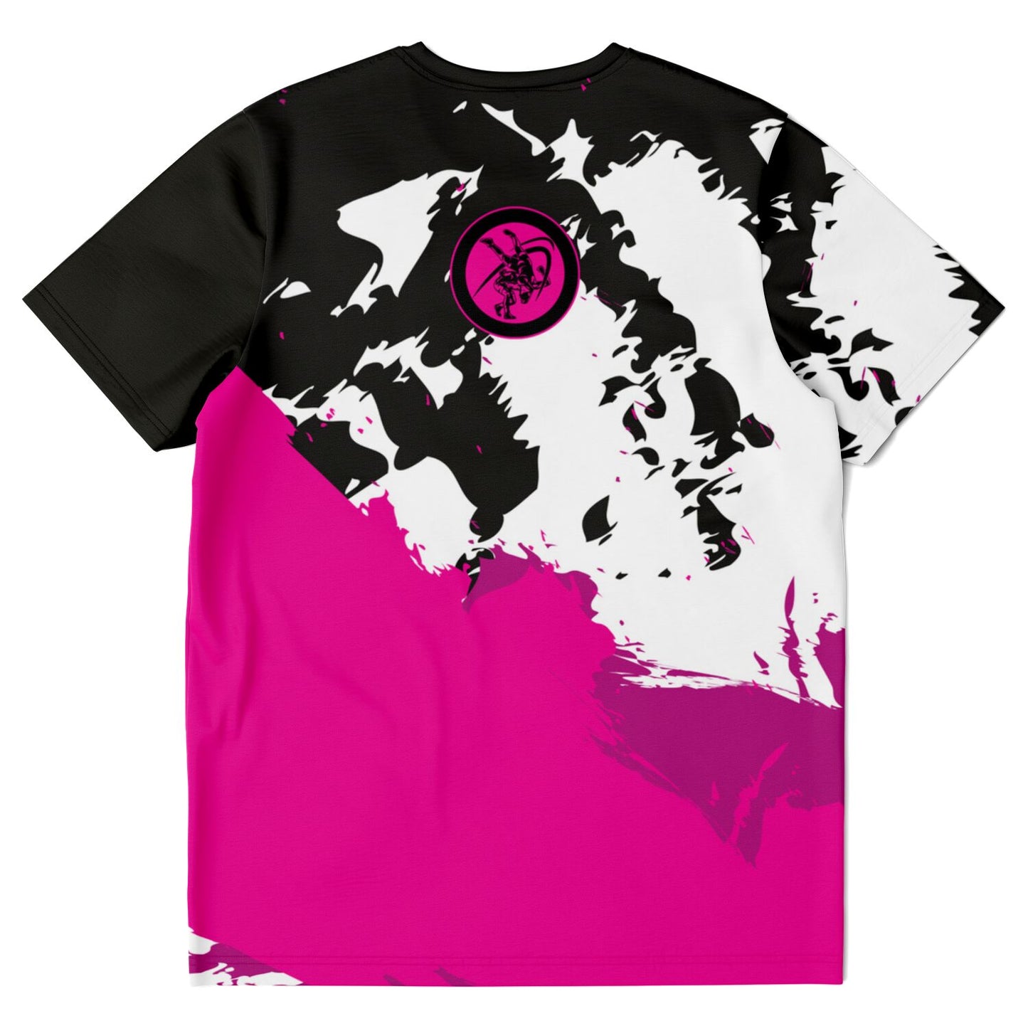 4Wrestlers Black, White, Pink Leave It On The Mat Sublimated Women's Wrestling T-shirt