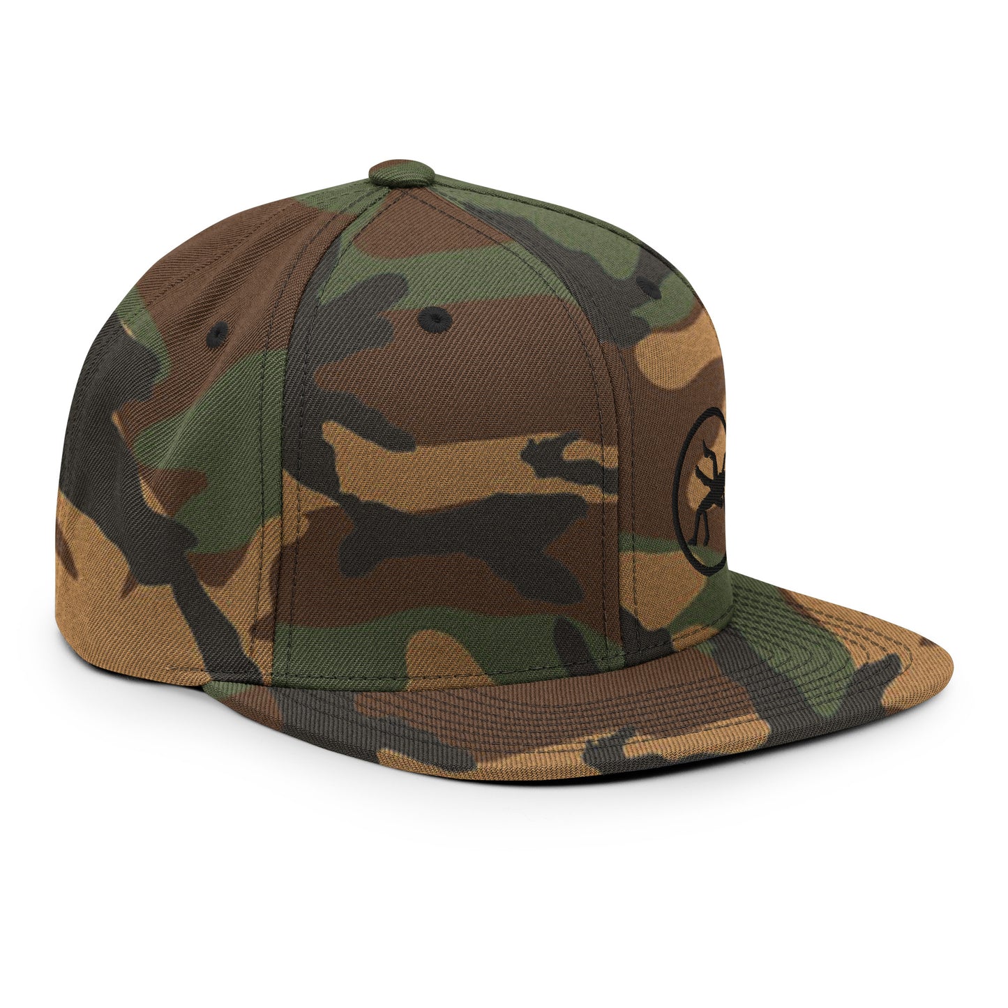 4Wrestlers Logo Camo Flat Bill Snapback Hat