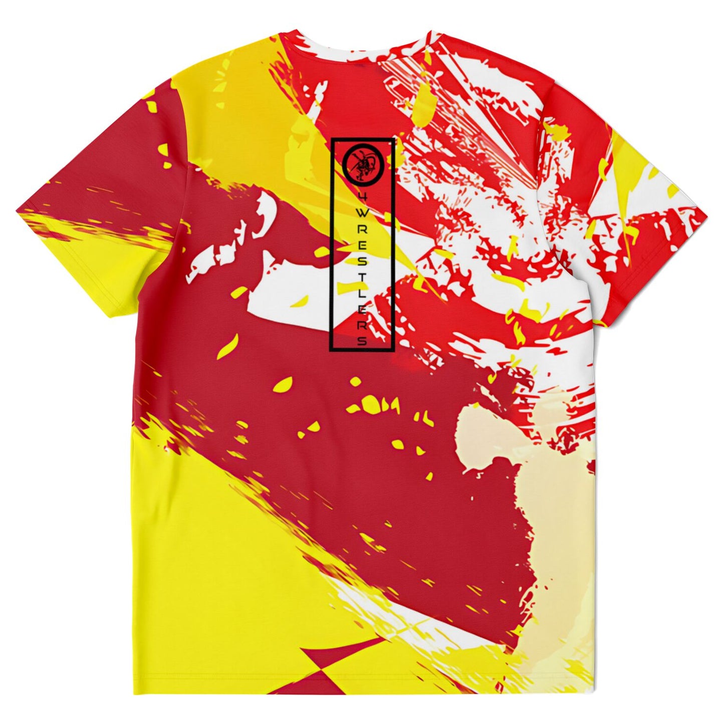Wrestling Red, White, Neon Green Abstract All Over Print Premium T-shirt