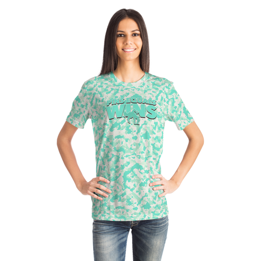 4Wrestlers Pins Equals Wins Sage Green Wromen's Wrestling Sublimated T-shirt