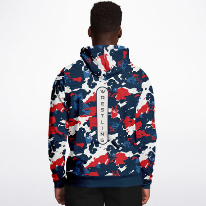 4Wrestlers Patriotic Camo Athletic Premium Hoodie - AOP Hoodie
