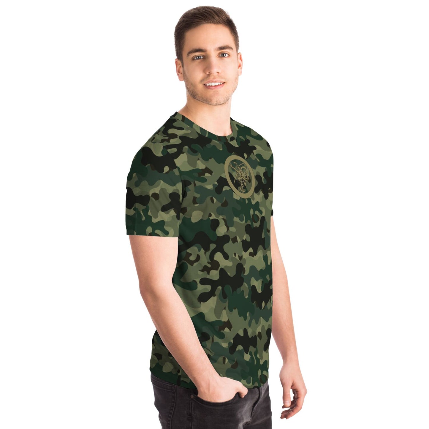 4Wrestlers Hunting Camo All Over Print Premium T-shirt