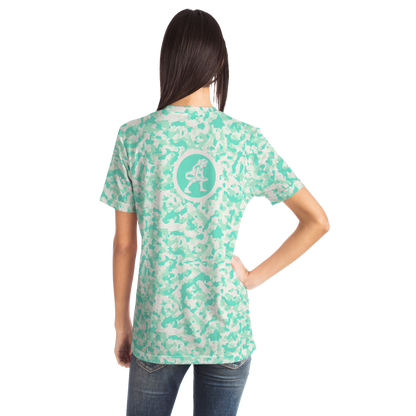 4Wrestlers Pins Equals Wins Sage Green Wromen's Wrestling Sublimated T-shirt