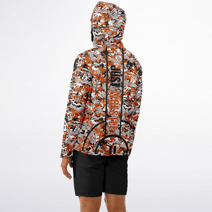 State of Oklahoma Wrestling Men's Wrestler Long Sleeve Hooded Performance Shirt - AOP Pixel Camo