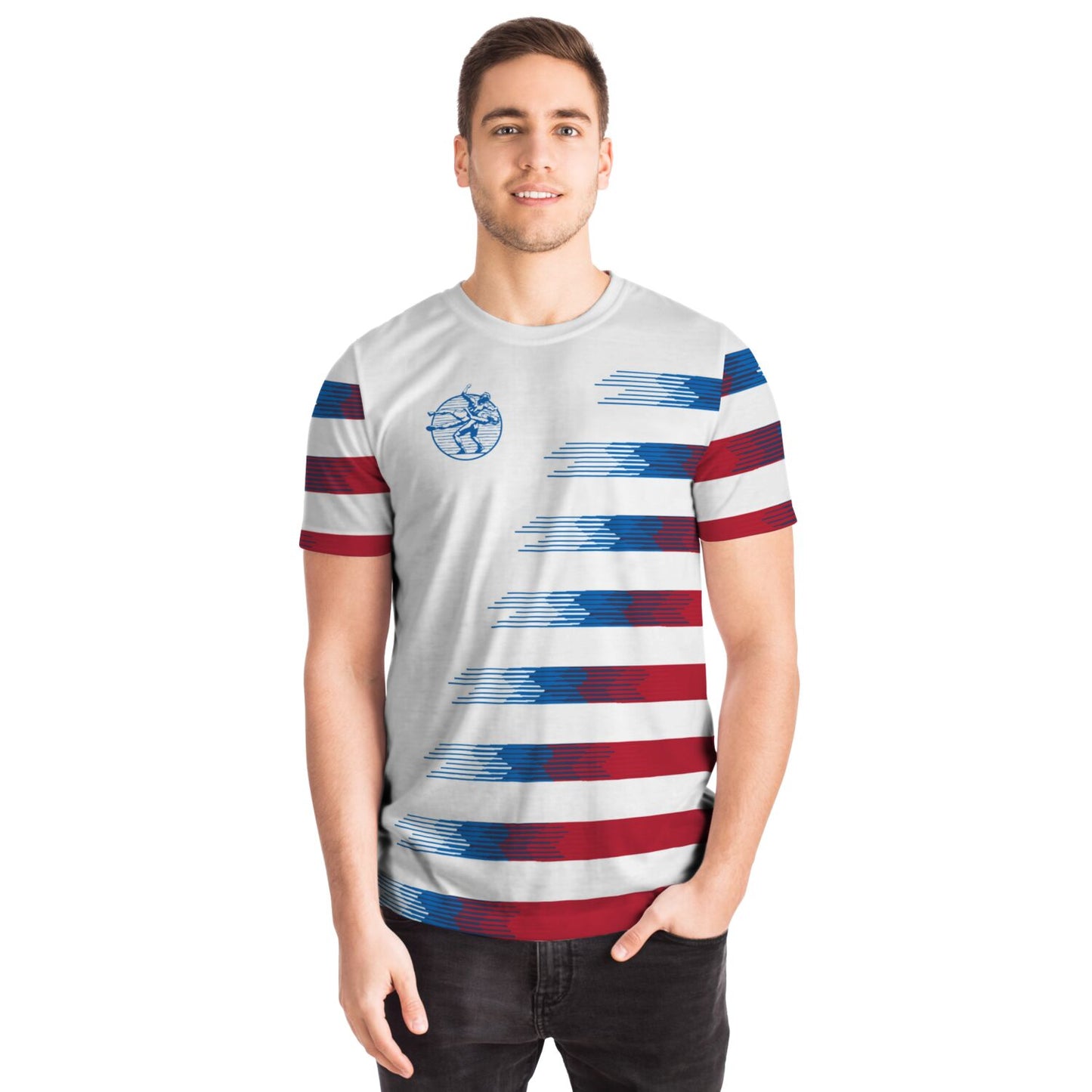 Patriotic USA Flag Themed Wresting All Over Print T-shirt