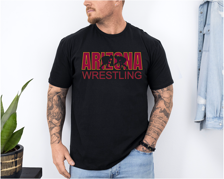 Arizona Wrestler The Grand Canyon State Gift Unisex Softstyle Freestyle Wrestling T-Shirt Gender Neutral Tee