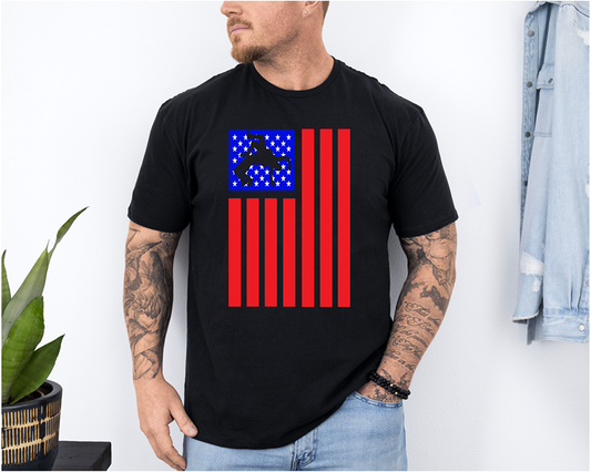 American Flag Wrestling Team Gift for a Wrestler Coach Unisex Softstyle Freestyle Wrestling T-Shirt Gender Neutral Tee