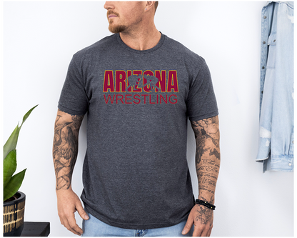 Arizona Wrestler The Grand Canyon State Gift Unisex Softstyle Freestyle Wrestling T-Shirt Gender Neutral Tee