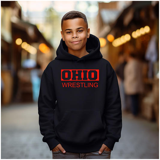 Wrestle Ohio Wrestling Freestyle Wrestler Gear Sports Gift Youth Hoodie Heavy Blend Hooded Sweatshirt