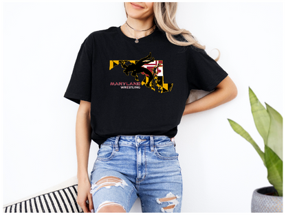 Maryland High School Girls Wrestling Marylander State Flag design Unisex Softstyle T-Shirt