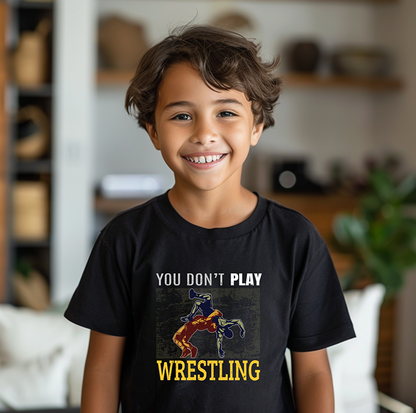 Funny Wrestling Gift for Wrestler Youth Freestyle Wrestling T-Shirt Kids Wrestler Tee