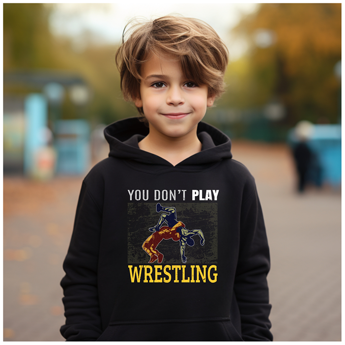 Funny Wrestling design Gift for Wrestler Youth Hoodie Heavy Blend Hooded Sweatshirt