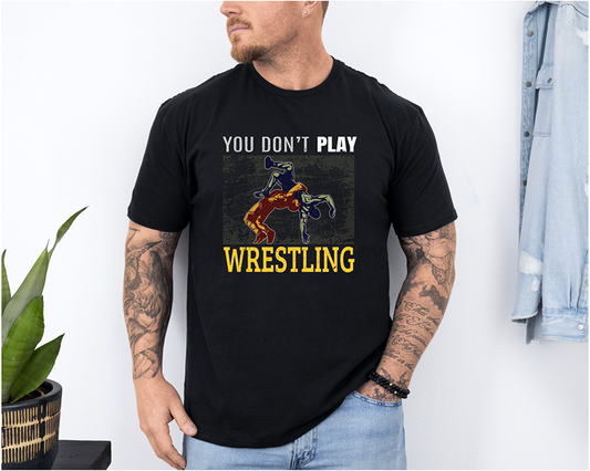 Funny Wrestling Gift for Wrestler Unisex Softstyle Freestyle Wrestling T-Shirt Gender Neutral Tee