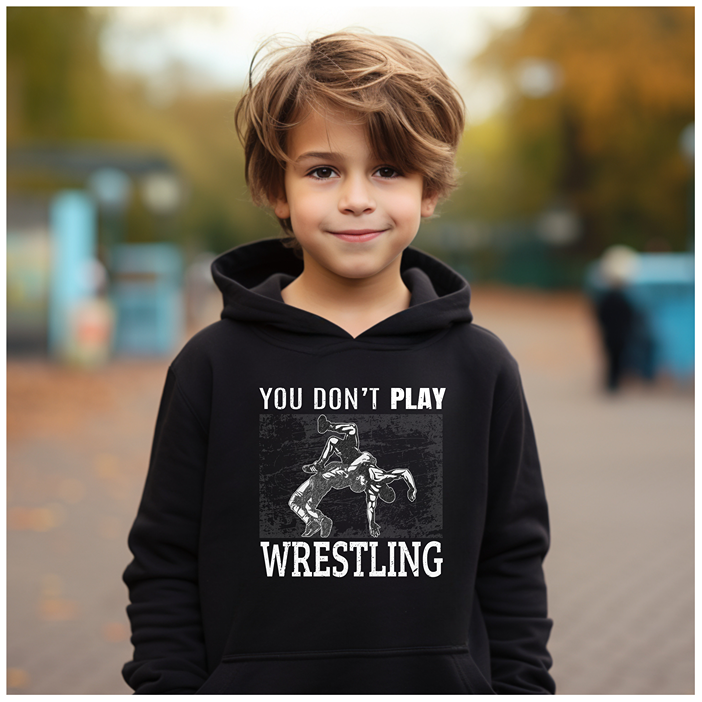 Wrestling Quote Gift for Wrestler Boys Wrestle Youth Hoodie Heavy Blend Hooded Sweatshirt