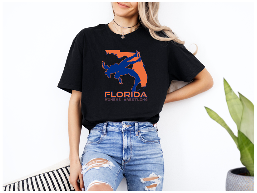 Florida Women Wrestling Girls High School Wrestler Team Gift design Unisex Softstyle T-Shirt