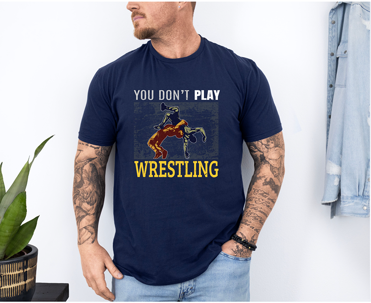 Funny Wrestling Gift for Wrestler Unisex Softstyle Freestyle Wrestling T-Shirt Gender Neutral Tee