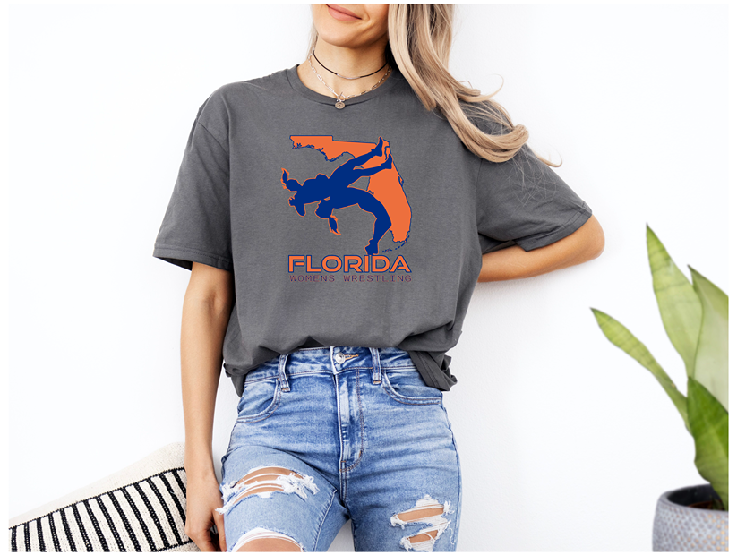 Florida Women Wrestling Girls High School Wrestler Team Gift design Unisex Softstyle T-Shirt