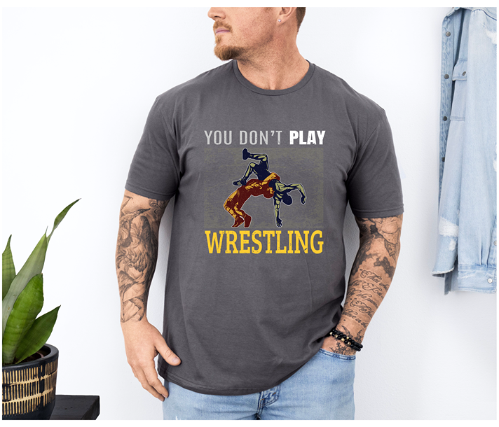 Funny Wrestling Gift for Wrestler Unisex Softstyle Freestyle Wrestling T-Shirt Gender Neutral Tee