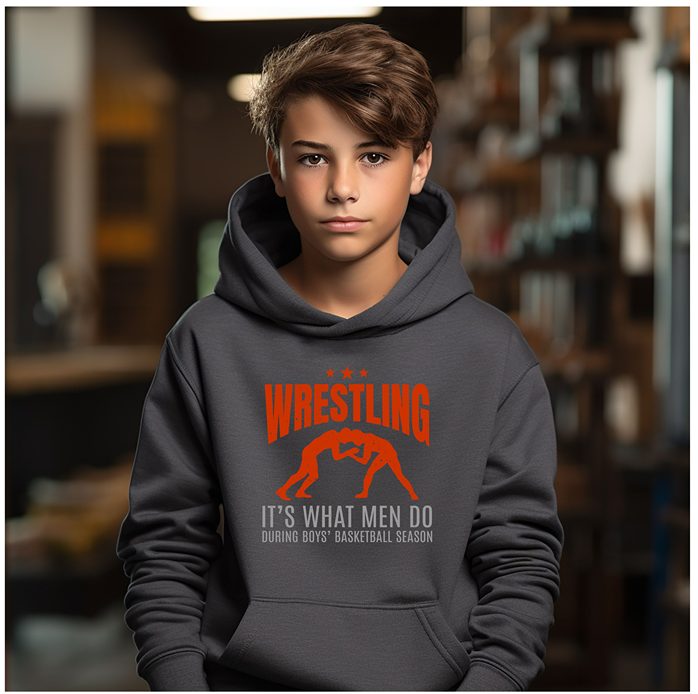 Wrestling Attire Wear Gift for Wrestler Boys Youth Hoodie Heavy Blend Hooded Sweatshirt