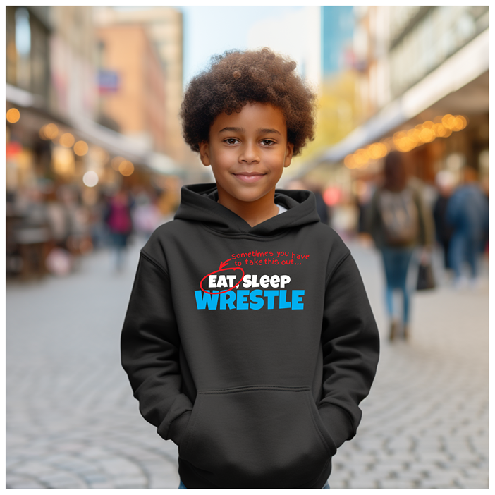 Wrestling Coach Gifts Eat Sleep Wrestle product Youth Hoodie Heavy Blend Hooded Sweatshirt