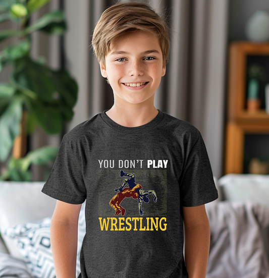 Funny Wrestling Gift for Wrestler Youth Freestyle Wrestling T-Shirt Kids Wrestler Tee