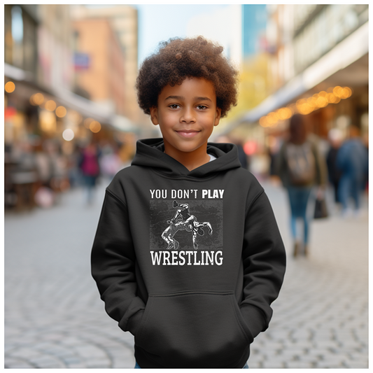 Wrestling Quote Gift for Wrestler Boys Wrestle Youth Hoodie Heavy Blend Hooded Sweatshirt