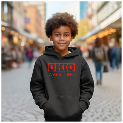 Wrestle Ohio Wrestling Freestyle Wrestler Gear Sports Gift Youth Hoodie Heavy Blend Hooded Sweatshirt