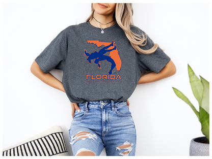 Florida Women Wrestling Girls High School Wrestler Team Gift design Unisex Softstyle T-Shirt