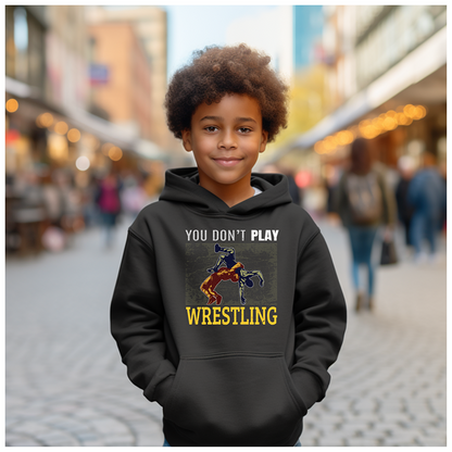 Funny Wrestling design Gift for Wrestler Youth Hoodie Heavy Blend Hooded Sweatshirt