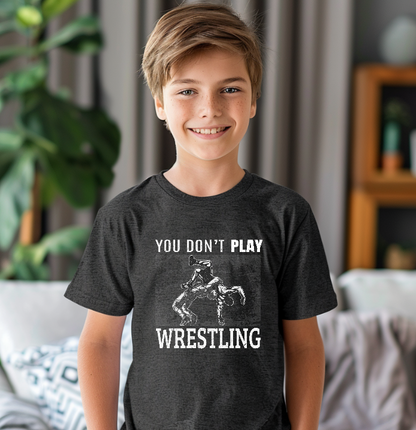 Wrestling Quote Gift for Wrestler Boys Wrestle Youth Freestyle Wrestling T-Shirt Kids Wrestler Tee