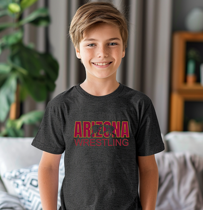 Arizona Wrestling Wrestler Team The Grand Canyon State Youth Freestyle Wrestling T-Shirt Kids Wrestler Tee