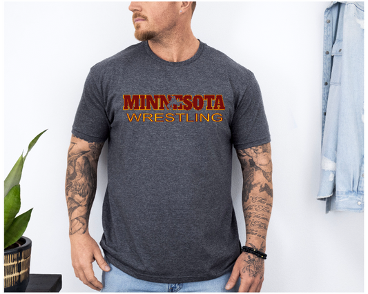 Minnesota Wrestling Wrestler Gift Unisex Softstyle Freestyle Wrestling T-Shirt Gender Neutral Tee