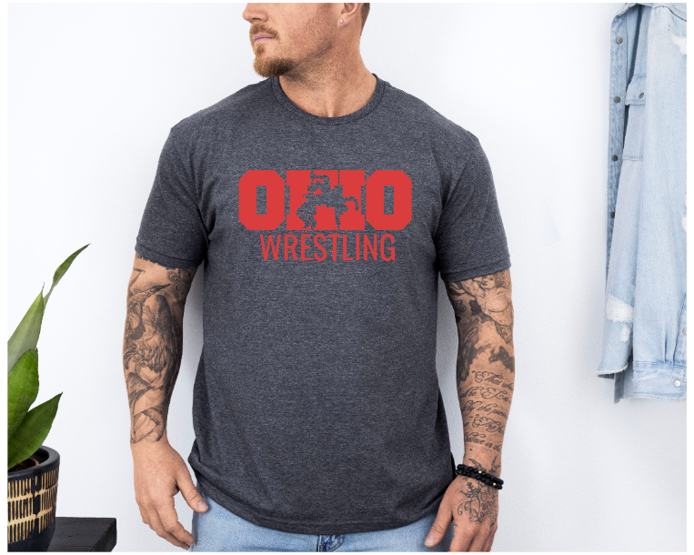 State of Ohio Wrestling Unisex Softstyle Freestyle Wrestling T-Shirt Gender Neutral Tee