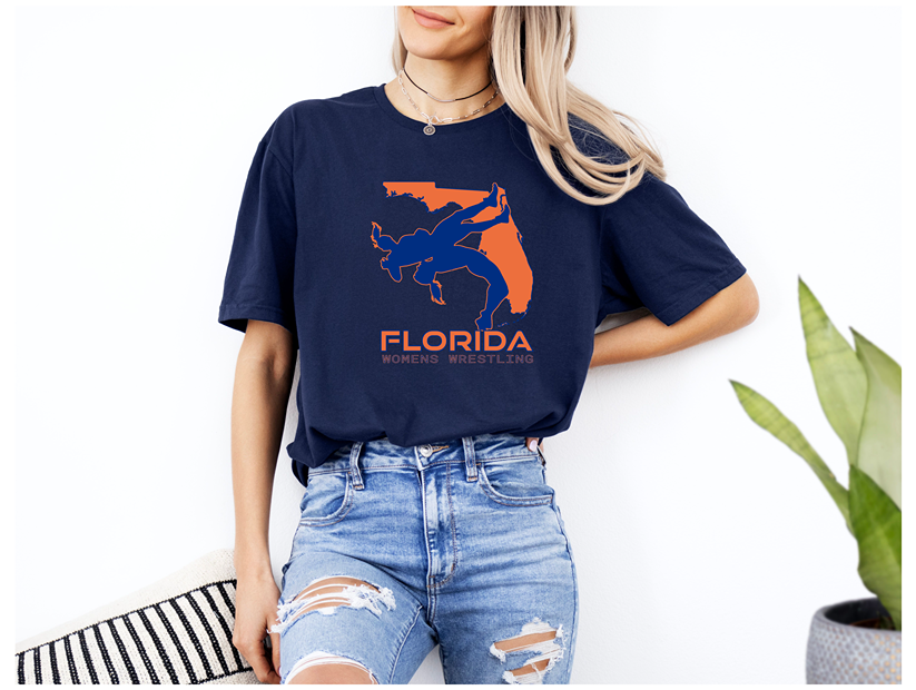 Florida Women Wrestling Girls High School Wrestler Team Gift design Unisex Softstyle T-Shirt