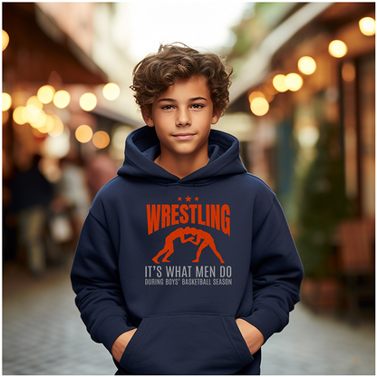 Wrestling Attire Wear Gift for Wrestler Boys Youth Hoodie Heavy Blend Hooded Sweatshirt