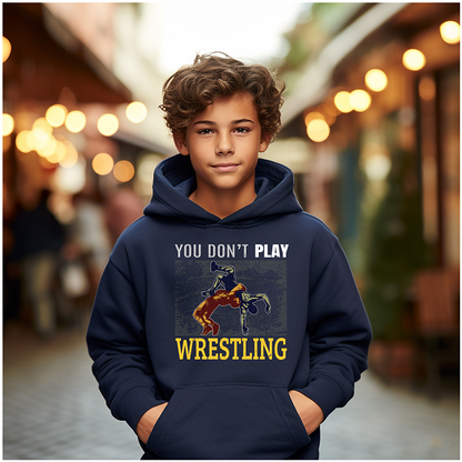 Funny Wrestling design Gift for Wrestler Youth Hoodie Heavy Blend Hooded Sweatshirt