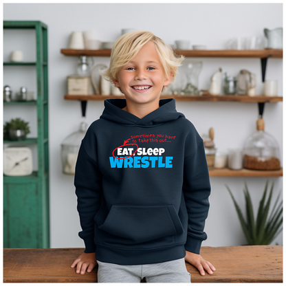 Wrestling Coach Gifts Eat Sleep Wrestle product Youth Hoodie Heavy Blend Hooded Sweatshirt