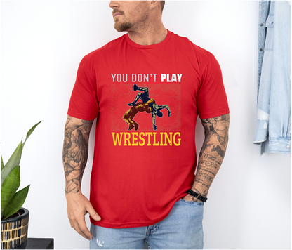 Funny Wrestling Gift for Wrestler Unisex Softstyle Freestyle Wrestling T-Shirt Gender Neutral Tee